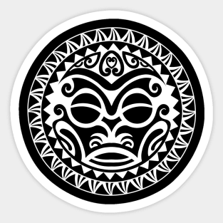 Polynesian tattoo tiki face Sticker